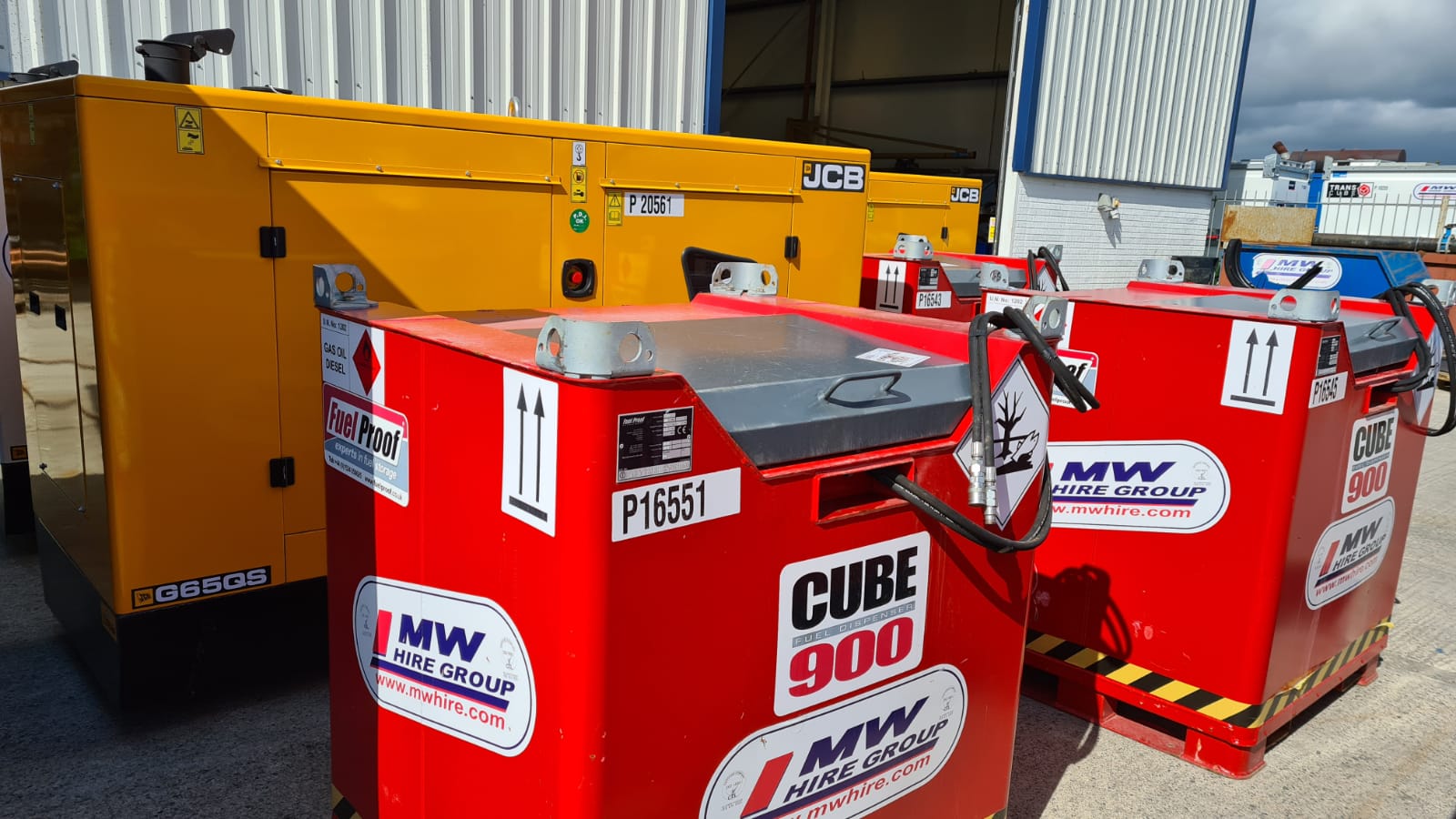 Package of new JCB 66KVA Generators & Ex Rental Fuel Tanks SOLD...waiting on customer to collect !!